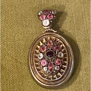 LARGE STERLING SILVER VICTORIAN LOCKET PENDANT sterling Silver just beautiful